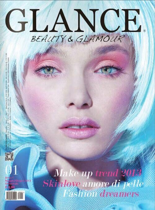 Copertina Glance, trucco e capelli di Silvia Sadecka