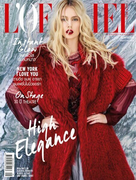 Copertina L'Officiel Thailand, trucco e capelli di Silvia Sadecka