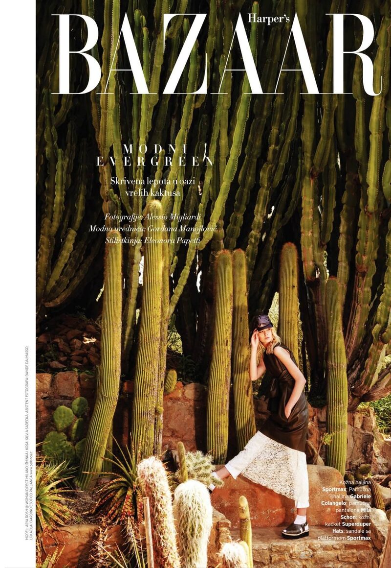 Copertina Harper's Bazaar Serbia, trucco e capelli di Silvia Sadecka