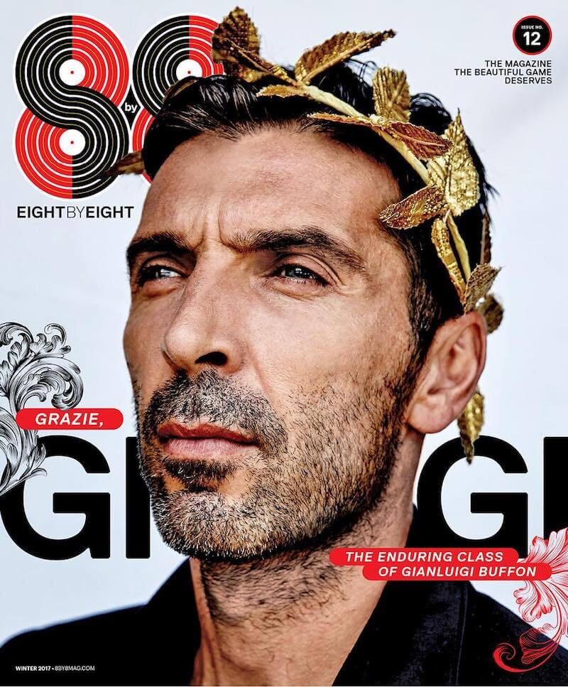 Copertina Eight by Eight magazine — Gigi Buffon, trucco e capelli di Silvia Sadecka