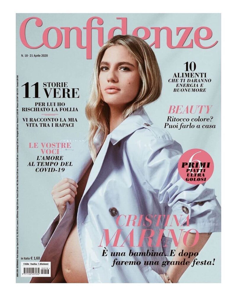 Copertina Confidenze — Cristina Marino, trucco e capelli di Silvia Sadecka